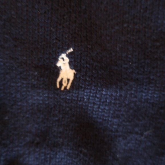 POLO RALPH LAUREN BLUE LABEL 1/4 ZIP SWEATER 7 * - Picture 3 of 9